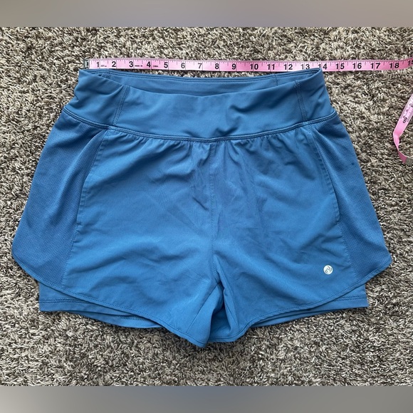 Apana Blue Athletic Work Out Running Shorts Women’s Medium - Picture 3 of 7